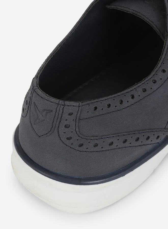 YOHO Men Perforated Brogue Semi-Formal Shoes